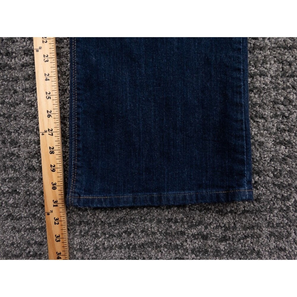 Levis 515 Boot Cut Jeans Womens 16 Blue Dark Wash Stretch Denim Casual Western - Picture 8 of 13